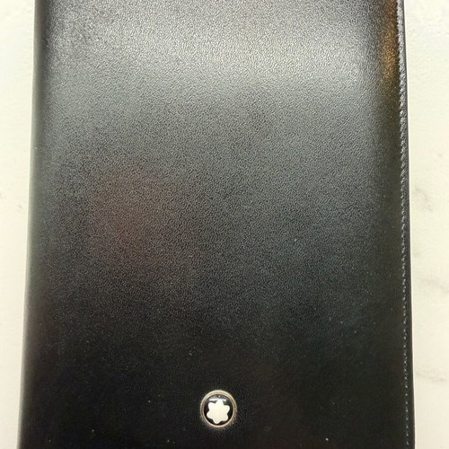 Mont Blanc wallet like new, black, genuine leather
