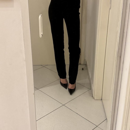 Stefanel black high waisted trousers like new, cigarette fit