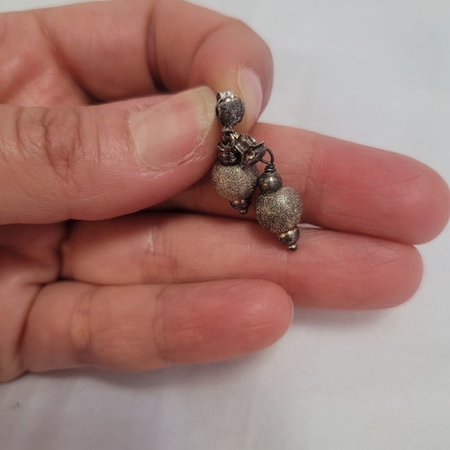 Silver women's earrings
