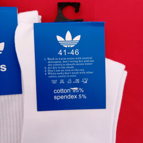 Adidas socks new, pack of 3 pairs, white