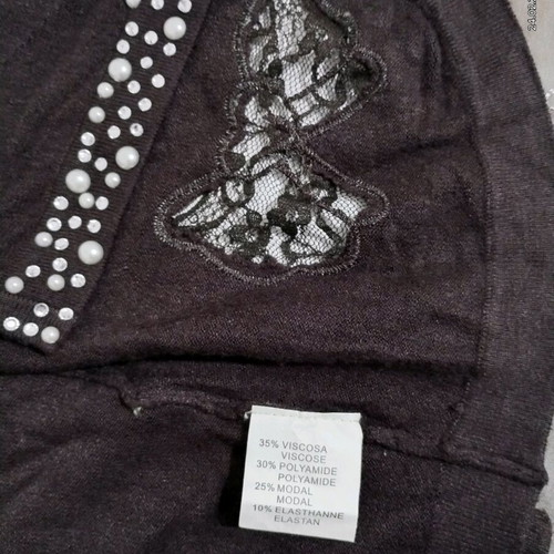 Bolero with crystals and lace butterflies like new, brown