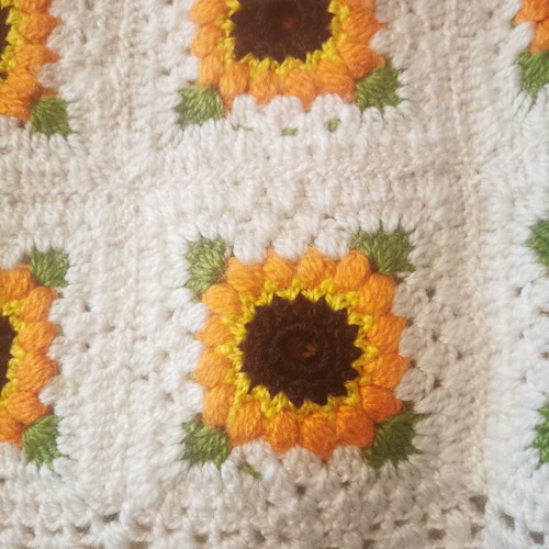 Hand knitted blanket used for double bed or throw
