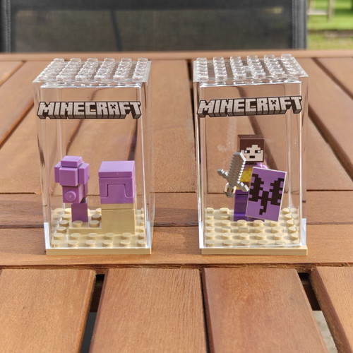 Minecraft LEGO minifigures in display box