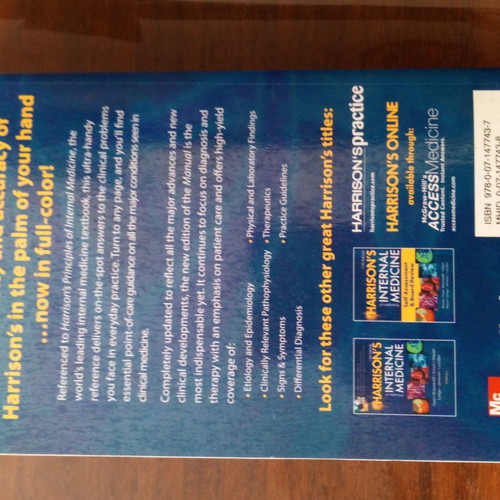 Harrison's Manual of Medicine 17th Edition like new, internal medicine handbook