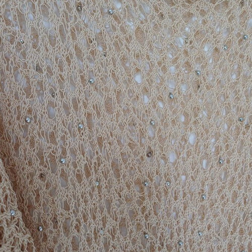 Zara knitted blouse beige like new size S with embroidered beads