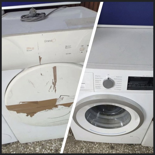 Washing machine and dryer used, 8 kg capacity, set