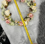 Decorative wreath used made of roses