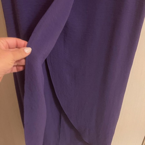Philosophy blouse L new with shoulder pads and unique front opening