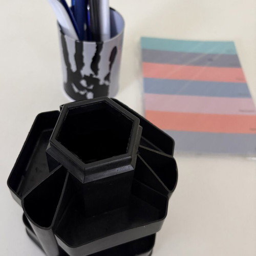 Office set with planner, rotating organizer, pencil holder, and pen gift