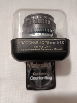 Rodenstock Rogonar 75mm f/4 lens for darkroom printer, like new