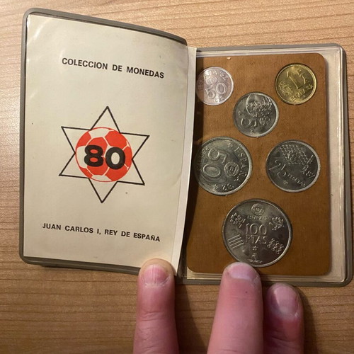Collectible coin set of Spain for 1982 World Cup like new