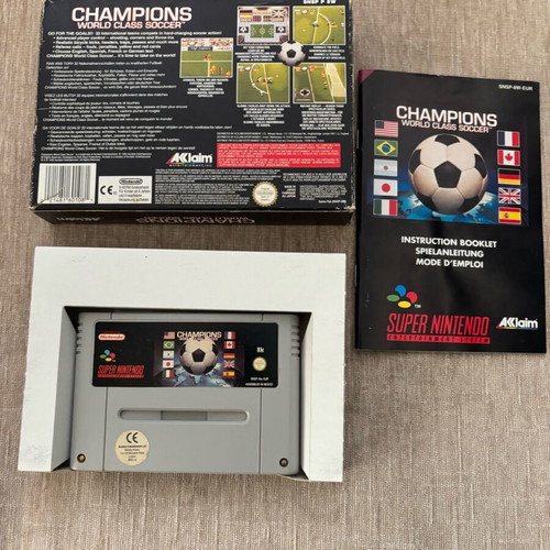 Champions World Class Soccer Nintendo SNES used, complete