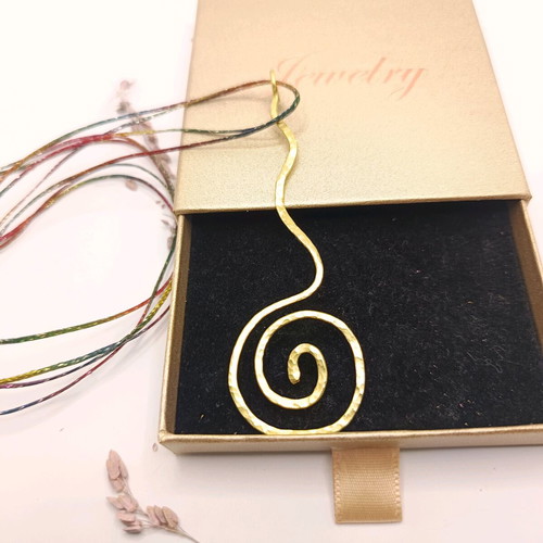 Spiral Pendant Handmade Brass New