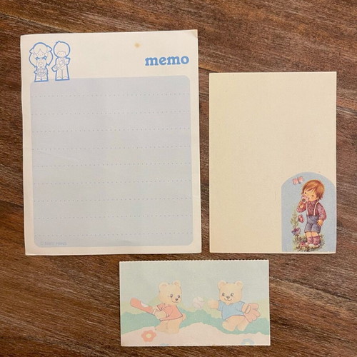 Vintage stationery papers and Barbie sticker like new, pack of 7 pieces