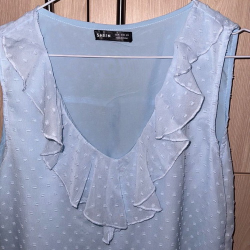 Medium blouse loose light blue used