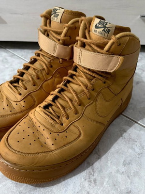 Nike Air Force 1 High Flax like new, size 46, beige brown