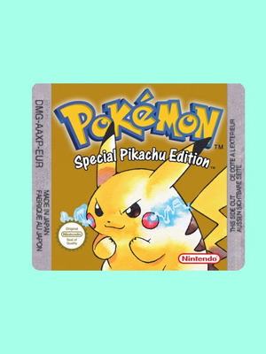 Pokemon Yellow EU αυτοκόλλητο Game Boy με holographic εφέ καινούργιο