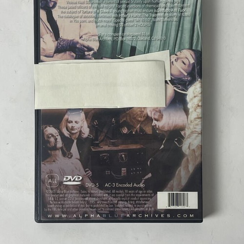 Nazi Sexperiments DVD used, Alpha Blue Archives Sadistic Series adult collector edition