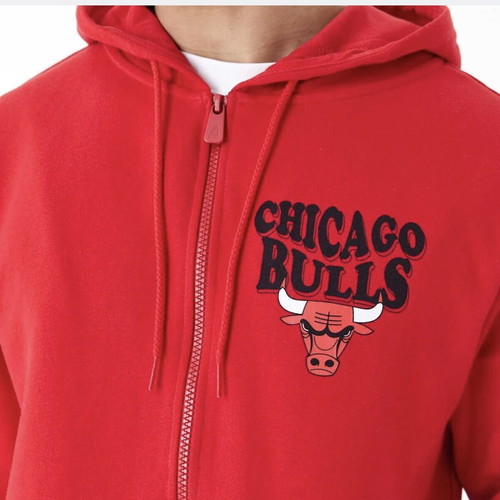 New Era NBA Chicago Bulls Full Zip Hoodie new, men's M