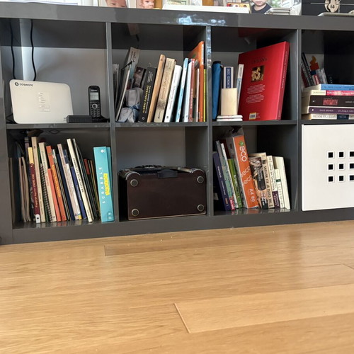 Kallax shelf gray glossy IKEA like new
