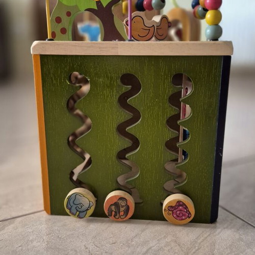 Wooden skill toy used