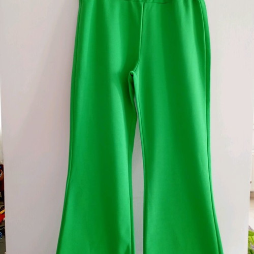 Women's high-waisted pants like new, green, one size