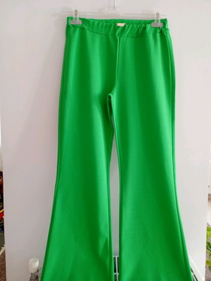 Women's high-waisted pants like new, green, one size