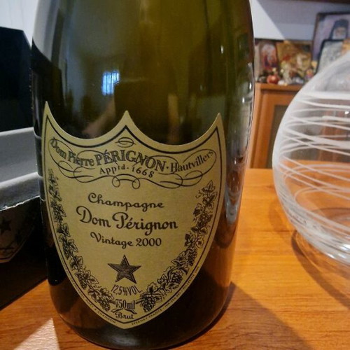 Dom Perignon 2000 champagne collectible, intact