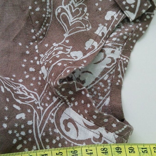 La Redoute linen dress like new, size L, white and beige