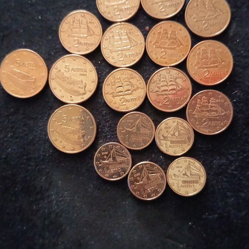 Greek euro coin collection like new, 14 pieces