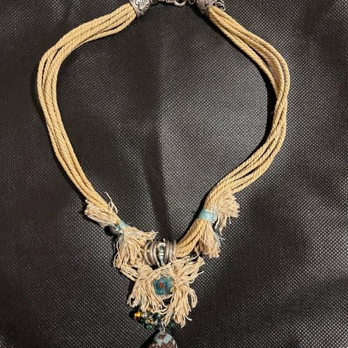 Handmade Boho Necklace Multicolour like new with Semi-Precious Stones