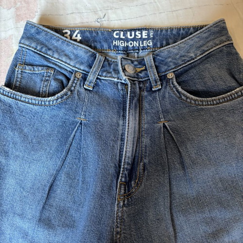 C&A Clockhouse Cluse High On Leg women's jeans size XS used, blue