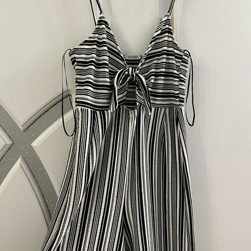 Pull & Bear striped jumpsuit like new XS sporty elegant