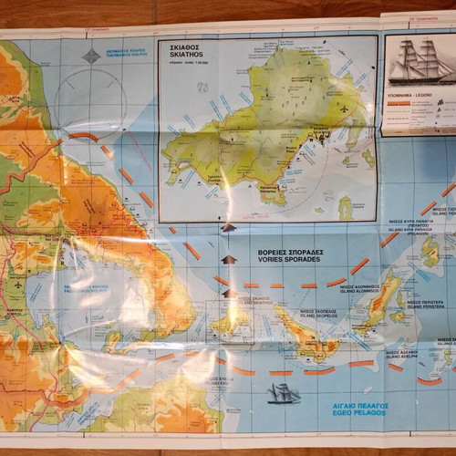 Tourist map of Magnesia used, Volos - Pilio - Skiathos - Skopelos
