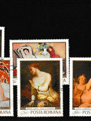 Romanian stamps 1969 used, Nudes, State Printing House Bucharest