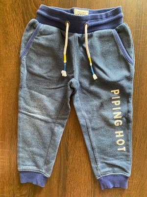 Children's blue fleece sweatpants used for 3-year-old child
