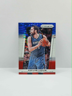 2013-14 Panini Prizm Kevin Love κόκκινη/λευκή/μπλε κάρτα σαν καινούργιο