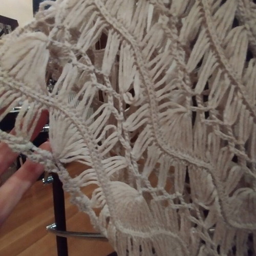 Knitted mesh short-sleeve blouse Sarah Lawrence like new, beige