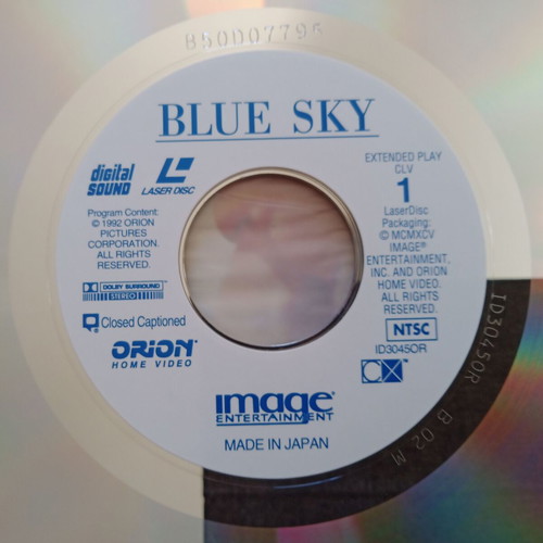 Blue Sky LaserDisc like new, drama