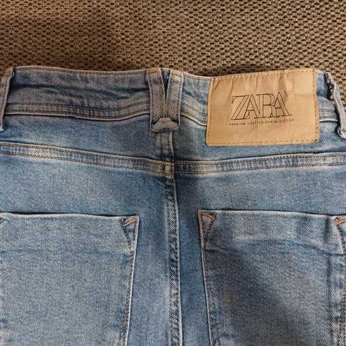 Zara denim pants used, size 36, light wash
