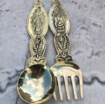 Vintage brass serving set like new