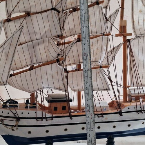 Handmade wooden ship like new, size 47x40