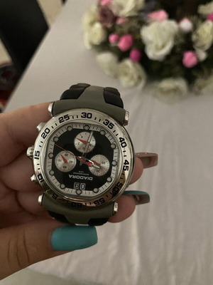 Ανδρικό ρολόι Diadora σαν καινούργιο, μαύρο και γκρι