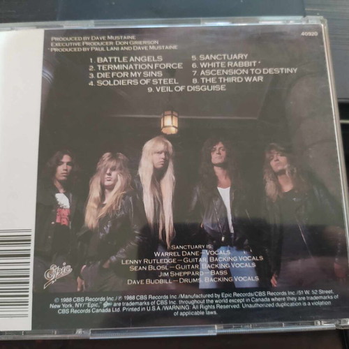 Sanctuary Refuge Denied CD used, metal