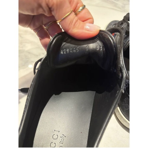 Gucci Ace sneakers used, black with blue and red details