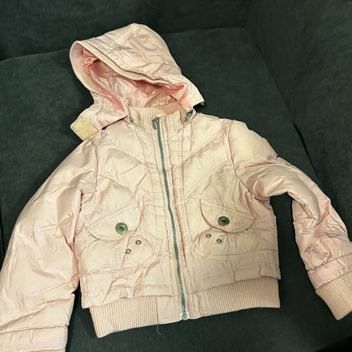 George pink jacket used, 5-6 years, 120-116 cm with hood
