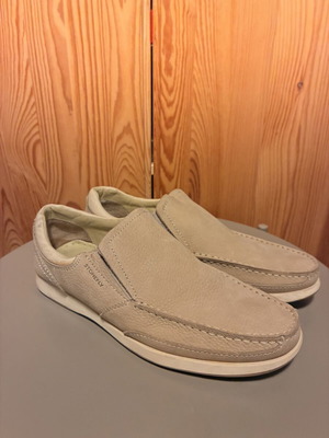 Stonefly anatomical nubuck loafers size 42.5, grey-beige