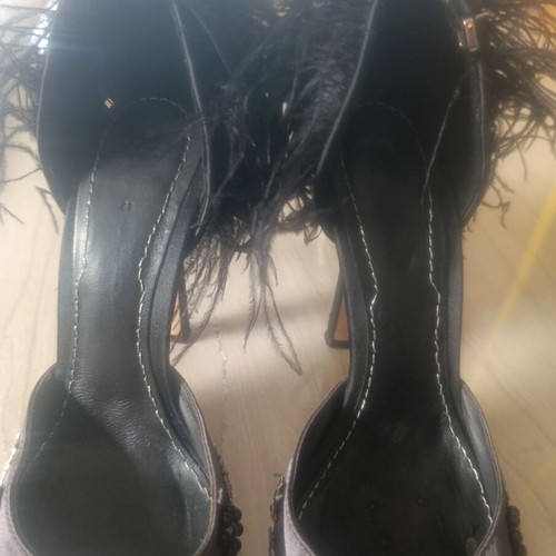 Zara Limited Edition Pumps with Ostrich Feather and Strass, Size 37, Like New