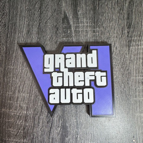 Grand Theft Auto VI διακοσμητικό logo 3D print καινούργιο