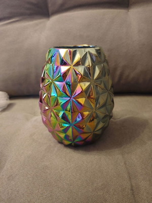 Decorative vase iridescent used